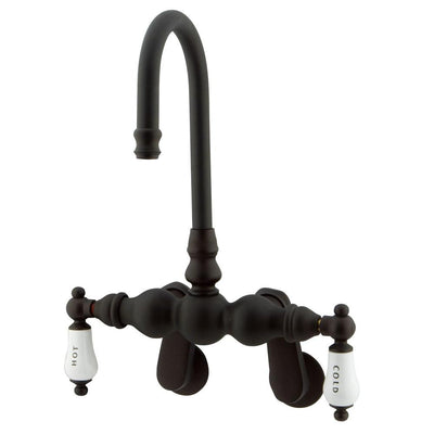 Kingston Brass Oil Rubbed Bronze Wall Mount Clawfoot Tub Filler Faucet CC85T5