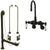 Oil Rubbed Bronze Wall Mount Clawfoot Tub Faucet Package Supply Lines & Drain CC85T5system