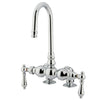 Kingston Brass Chrome Deck Mount Clawfoot Tub Filler Faucet CC92T1