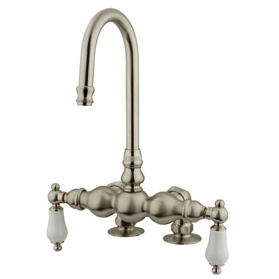 Kingston Brass Satin Nickel Deck Mount Clawfoot Tub Filler Faucet CC93T8