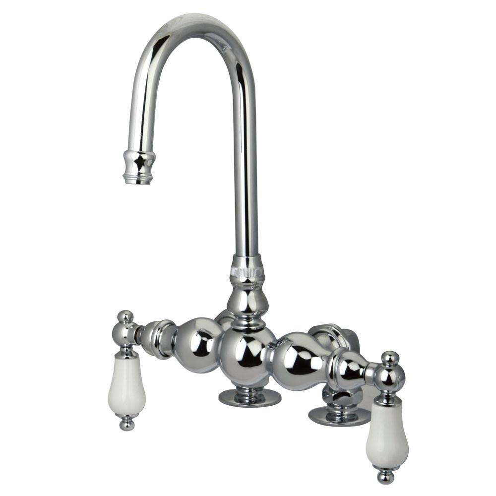 Kingston Brass Chrome Deck Mount Clawfoot Tub Filler Faucet CC94T1