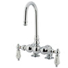 Kingston Brass Chrome Deck Mount Clawfoot Tub Filler Faucet CC96T1