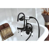 Kingston Oil Rubbed Bronze Wall Mount Clawfoot Tub Faucet w Hand Shower CC9T5