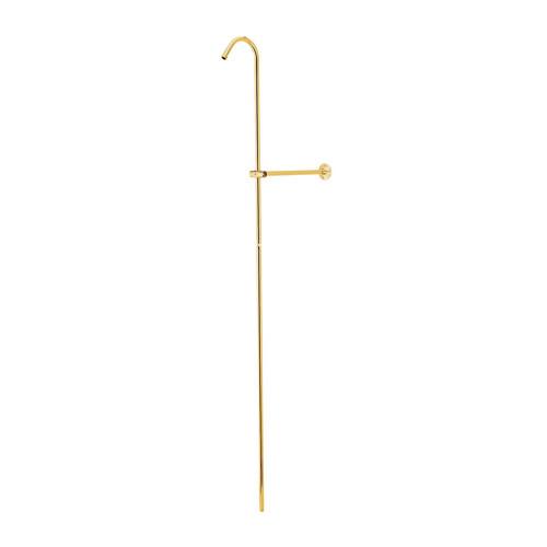 Kingston Polished Brass Shower Riser And Wall Support for Clawfoot Faucet