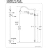 Kingston Brass Satin Nickel 60" Add on Shower with 17" Shower Arm CCR6178