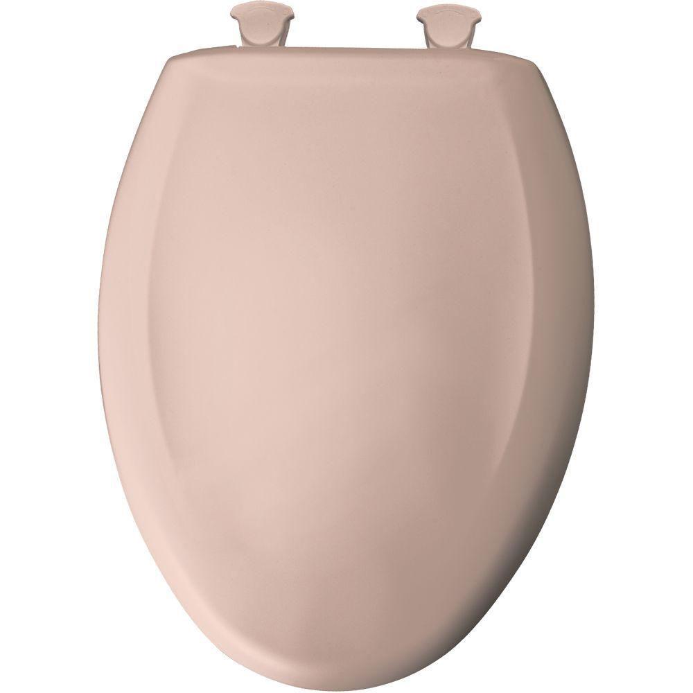 Bemis Slow Close STA-TITE Elongated Closed Front Toilet Seat in Venetian Pink 496448