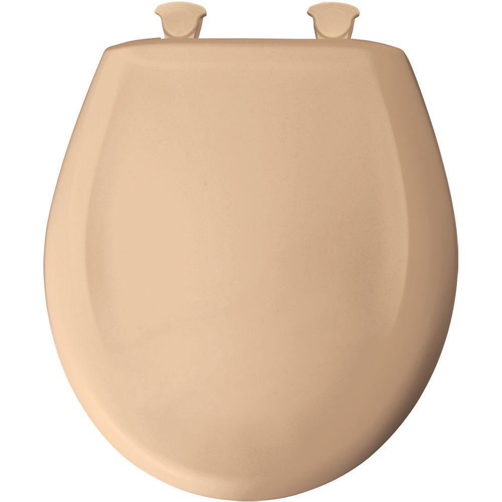 Bemis Round Closed Front Toilet Seat in Peach Bisque 529708