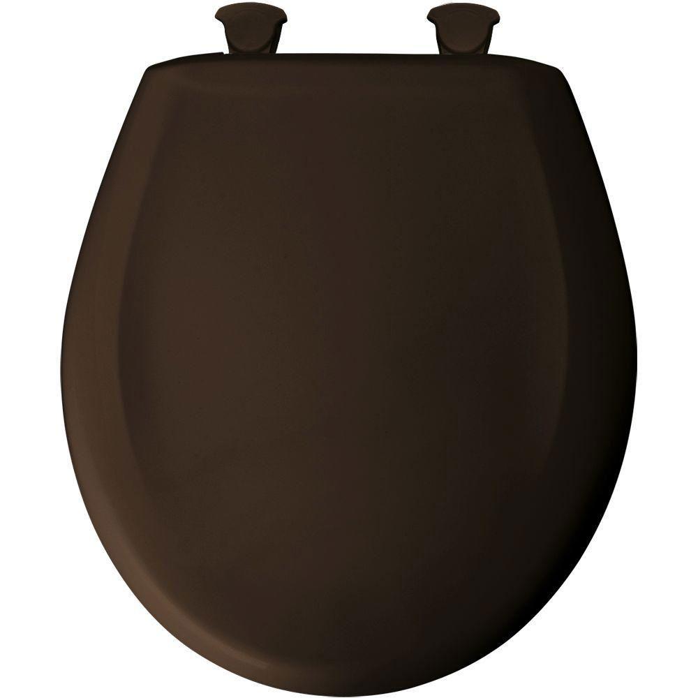 Bemis Round Closed Front Toilet Seat in Espresso Brown 529709