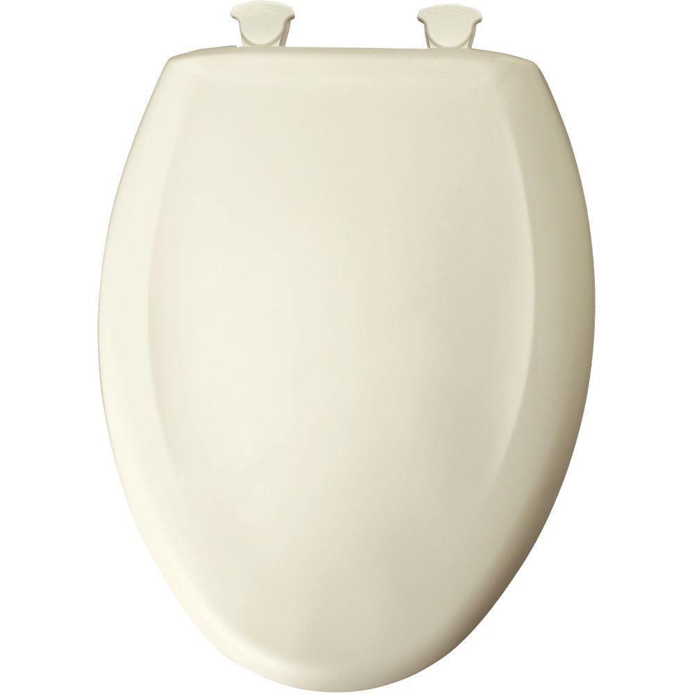 Bemis STA-TITE Elongated Slow Closed Front Toilet Seat in Biscuit 529800