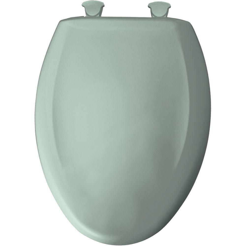 Bemis Slow Close STA-TITE Elongated Closed Front Toilet Seat in Seafoam 529806