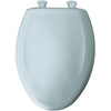 Bemis Slow Close STA-TITE Elongated Closed Front Toilet Seat in Blue Mist 539557