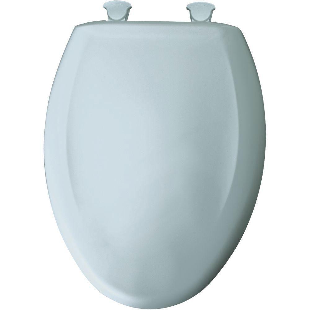 Bemis Round Closed Front Plastic Toilet Seat in Blue Mist 597117