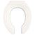 Bemis Round Open Front Toilet Seat in White 907336