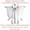 72" Freestanding Tub with Satin Nickel Tub Filler and Hardware Package CTP24