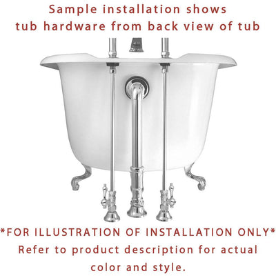 72" Freestanding Tub with Oil Rubbed Bronze Tub Faucet & Hardware Package CTP28