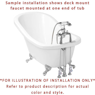 66" Clawfoot Bathtub with Oil Rubbed Bronze Tub Faucet & Hardware Package CTP15