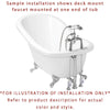 72" Cast Iron Pedestal Tub w/ Chrome Tub Filler Faucet & Hardware Package CTP25