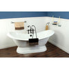 72" Freestanding Tub with Oil Rubbed Bronze Tub Faucet & Hardware Package CTP18