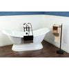 72" Freestanding Tub with Oil Rubbed Bronze Tub Faucet & Hardware Package CTP19