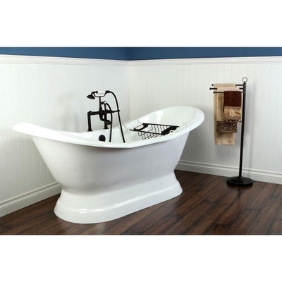 72" Freestanding Tub with Oil Rubbed Bronze Tub Faucet & Hardware Package CTP20