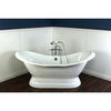 72" Cast Iron Freestanding Tub with Chrome Tub Faucet and Hardware Package CTP26