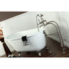 53" Clawfoot Tub w/ Floor Mount Satin Nickel Tub Filler & Hardware Package CTP32