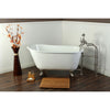 53" Clawfoot Tub w/ Floor Mount Satin Nickel Tub Filler & Hardware Package CTP32