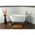 53" Clawfoot Tub w/ Floor Mount Satin Nickel Tub Filler & Hardware Package CTP32