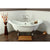 72" Clawfoot Tub w Freestanding Satin Nickel Tub Faucet & Hardware Package CTP36