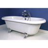 67" Acrylic Clawfoot Tub with Chrome Tub Filler Faucet & Hardware Package CTP44