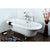 67" Acrylic Clawfoot Tub w Freestanding Chrome Tub Filler Hardware Package CTP53