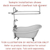 Chrome Clawfoot Tub Faucet Shower Kit with Enclosure Curtain Rod 106T1CTS