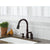 Delta Victorian Collection Venetian Bronze Finish Single Handle Pull Down Kitchen Sink Faucet and Soap Dispenser Package D024CR