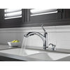 Delta Chrome Finish Linden Collection Single Handle Water Efficient Pull-Out Kitchen Faucet and Deck Mount Soap Dispenser Package D064CR