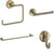 Delta Trinsic Champagne Bronze STANDARD Bathroom Accessory Set Includes: 24" Towel Bar, Toilet Paper Holder, Robe Hook, and Towel Ring D10008AP