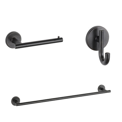 Delta Trinsic Venetian Bronze BASICS Bathroom Accessory Set Includes: 24" Towel Bar, Toilet Paper Holder, and Robe Hook D10010AP