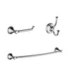 Delta Cassidy Chrome BASICS Bathroom Accessory Set Includes: 24" Towel Bar, Toilet Paper Holder, and Robe Hook D10016AP