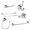 Delta Cassidy Chrome DELUXE Accessory Set Includes: 24" Towel Bar, Paper Holder, Towel Ring, Robe Hook, Tank Lever, & 24" Double Towel Bar D10018AP