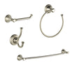 Delta Cassidy Stainless Steel Finish STANDARD Bathroom Accessory Set Includes: 24" Towel Bar, Toilet Paper Holder, Robe Hook, and Towel Ring D10020AP