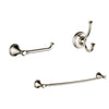 Delta Cassidy Polished Nickel BASICS Bathroom Accessory Set Includes: 24" Towel Bar, Toilet Paper Holder, and Robe Hook D10022AP