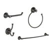 Delta Cassidy Venetian Bronze STANDARD Bathroom Accessory Set Includes: 24" Towel Bar, Toilet Paper Holder, Robe Hook, and Towel Ring D10029AP