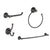 Delta Cassidy Venetian Bronze STANDARD Bathroom Accessory Set Includes: 24" Towel Bar, Toilet Paper Holder, Robe Hook, and Towel Ring D10029AP