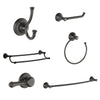 Delta Cassidy Venetian Bronze DELUXE Accessory Set: 24" Towel Bar, Paper Holder, Towel Ring, Robe Hook, Tank Lever, & 24" Double Towel Bar D10030AP