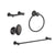 Delta Lahara Venetian Bronze DELUXE Bathroom Accessory Set Includes: 24" Towel Bar, Toilet Paper Holder, Robe Hook, and Towel Ring D10053AP