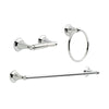 Delta Windemere Chrome BASICS Bathroom Accessory Set Includes: 24" Towel Bar, Toilet Paper Holder, and Towel Ring D10066AP