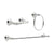 Delta Windemere Chrome BASICS Bathroom Accessory Set Includes: 24" Towel Bar, Toilet Paper Holder, and Towel Ring D10066AP