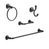 Delta Ashlyn Venetian Bronze STANDARD Bathroom Accessory Set Includes: 24" Towel Bar, Toilet Paper Holder, Robe Hook, and Towel Ring D10087AP