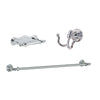 Delta Victorian Chrome BASICS Bathroom Accessory Set Includes: 24" Towel Bar, Toilet Paper Holder, and Robe Hook D10088AP