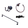 Delta Victorian Venetian Bronze STANDARD Bathroom Accessory Set Includes: 24" Towel Bar, Toilet Paper Holder, Robe Hook, and Towel Ring D10098AP