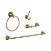 Delta Linden Champagne Bronze STANDARD Bathroom Accessory Set Includes: 24" Towel Bar, Toilet Paper Holder, Robe Hook, and Towel Ring D10103AP